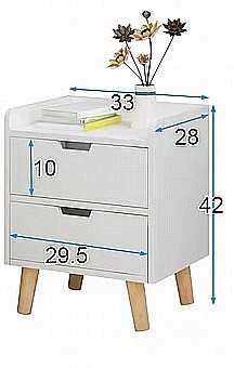 שידות לילה עם מגירות-זוג