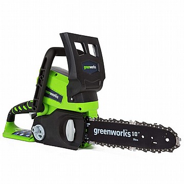 מסור שרשרת 24V+סוללה 4A+מטען מהיר greenworks