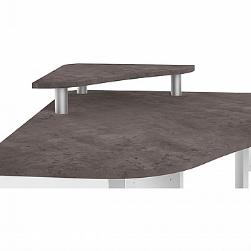 שולחן עבודה פינתי עם תאי איחסון