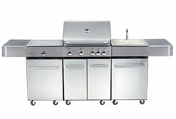 מטבח חוץ פרימיום משולב גריל גז 6 מבערים SMART GRILL