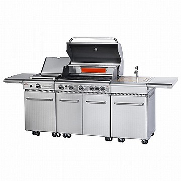 מטבח חוץ פרימיום משולב גריל גז 6 מבערים SMART GRILL