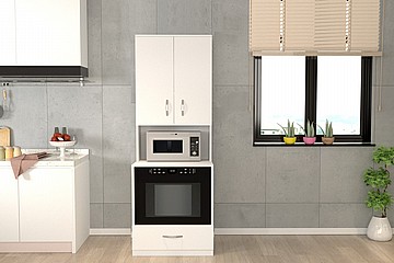 ארון שירות לתנור בנוי ומיקרוגל