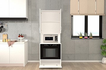 ארון שירות לתנור בנוי ומיקרוגל