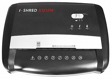 מגרסת נייר וכרטיסי אשראי I-SHRED X1212M