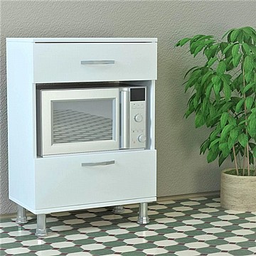 ארון שירות למיקרו וכיריים עם מגירה