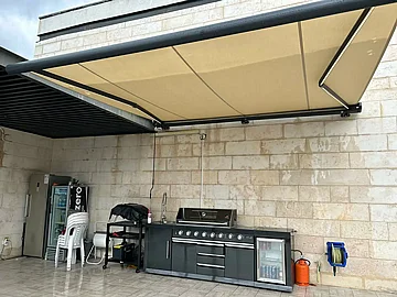 סוכך זרועות חשמלי עם תאורת לד 3X3.5 מ’ A02S