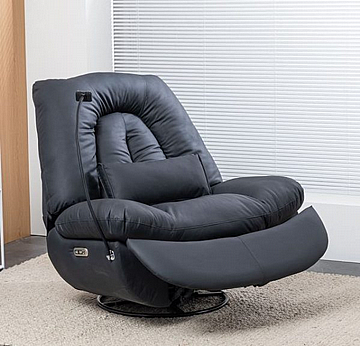 כורסת מסאג' עור ריקליינר חשמלי AIR LEATHER אריאן פרימיום עם חימום