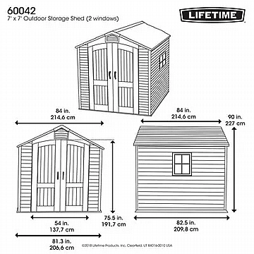 מחסן פלסטיק LIFETIME 2.14X2.14