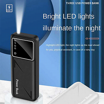 מטען נייד חזק עם פנס POWERBANK