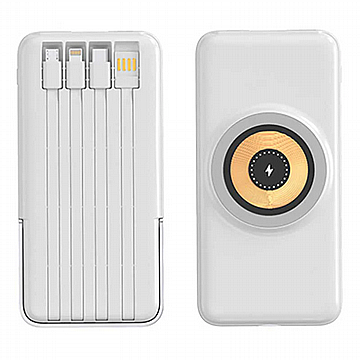 מטען נייד עם משטח טעינה אלחוטי 10,000mAh 15W