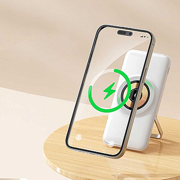 מטען נייד עם משטח טעינה אלחוטי 10,000mAh 15W
