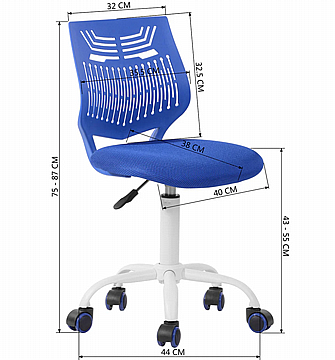 כסא מחשב לילדים מרופד בצבעים