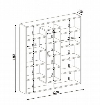 כוורת איחסון צבע לבן רוחב 125 סמ'