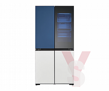 מקרר 4 דלתות צבע מתחלף מבית LG דגם GMV960NNME