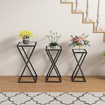 שלישיית שולחנות אלכסונים מדורגים שולחן צד/קפה