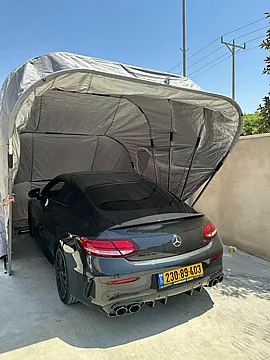 חניה מתקפלת לרכב XL במידות : 6.4X2.7X2.6