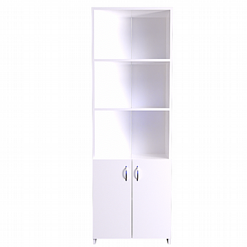 ספרייה עם מדפים וארונית דלתות רוחב 60 ס