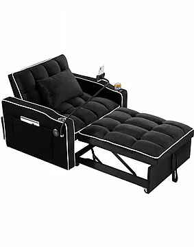 כורסא נפתחת למיטה עם טעינת USB