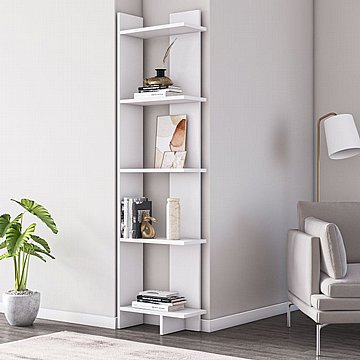 ספרייה כוננית 5 מדפים רוחב 27.5 סמ'