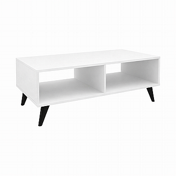שולחן סלון לבן עם איחסון ברוחב 110 ס