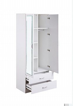 ארון בגדים 2 דלתות 80×220 עם מראות רוחב 80 סמ'