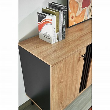שידה קומודה אחסון רוחב 160 ס”מ עם דלתות ומגירות