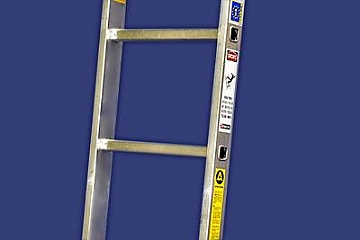 סולם אלומיום יחיד נשען שלבים רגילים מקצוענים 3 מ' - סולמות חגית