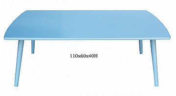 שולחן מלבן רגל עגולה 337