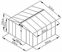 מחסן גינה דגם ID-1111 מתכת 340X320 ס
