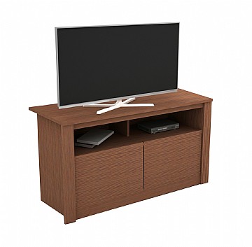 כוננית טלויזיה עם דלתות נפתחות
