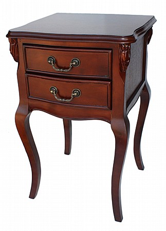שידת טלפון rosewood מלבנית + 2 מגירות דגם 6165