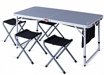 שולחן מתקפל למזוודה עם 4 שרפרפים דגם Q4