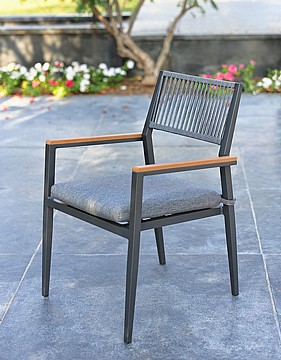 מערכת ישיבה לגינה אלומיניום שולחן עם כסאות Alma Dining