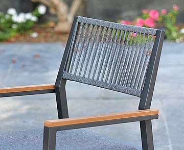מערכת ישיבה לגינה אלומיניום שולחן עם כסאות Alma Dining