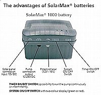 משאבת מים סולרית לבריכה, מפל ומזרקה דגם UBBINK SOLARMAX1000 יובינק