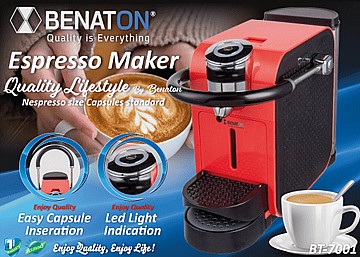 מכונת אספרסו קפסולות תואם Nesspresso