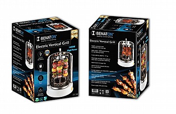 גריל חשמלי מסתובב אנכי לשווארמה ושיפודים BENATON BT-1030