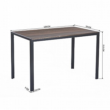 פינת אוכל שולחן + 4 כסאות 120X70סמ.