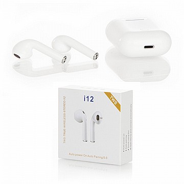 אוזניות i12 אלחוטיות נטענות בקופסה Wireless